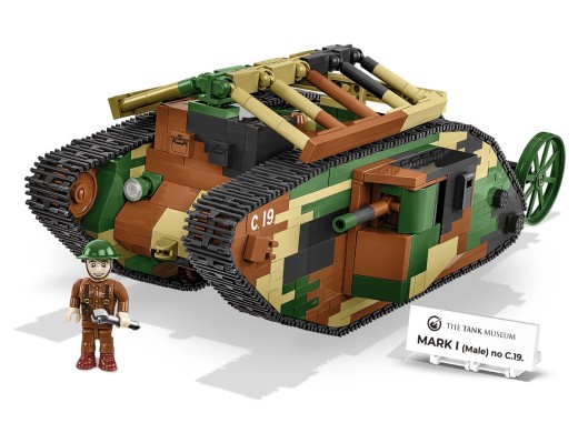 Rekordy z COBI. Czołg Mark I (Male), czyli Rombozaur z Sommy. W jaki sposób ten stalowy potwór zmienił oblicze wojny?