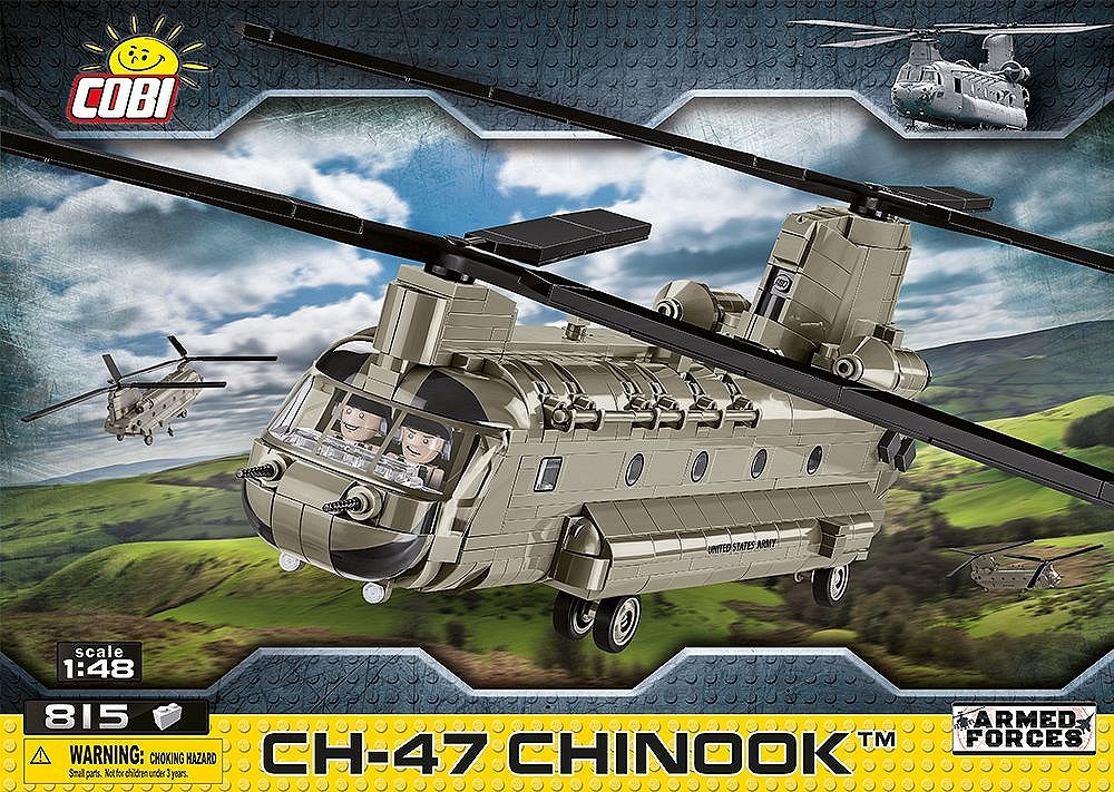 Śmigłowiec CH-47 Chinook z klocków Cobi