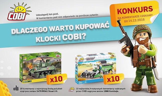 Konkurs Cobi na Facebooku - zdjęcie w treści artykułu