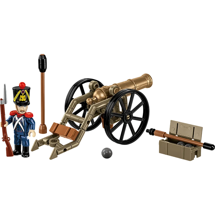 Francuski artylerzysta z armatą - fot. 2