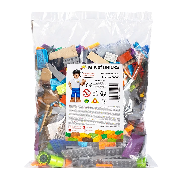 Mix klocków konstrukcyjnych 1 kg - worek